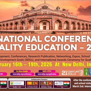 Balance Payment for the International Conference on Quality Education 2026. New Delhi, India